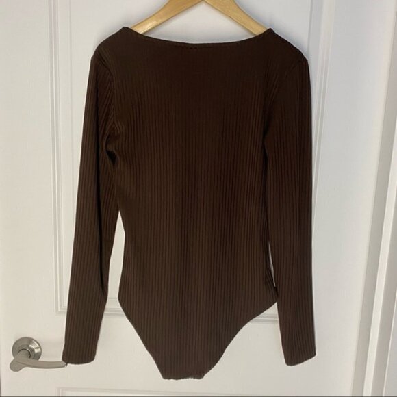 H&m brown long sleeve bodysuit - Picture 6 of 7